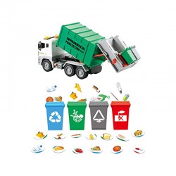 Toyard famous toy companies garbage truck toy with bins for boys girls