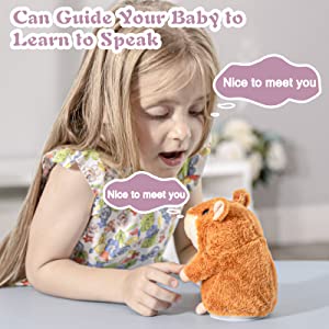 Toyard interactive toy electronic chatimals talking hamster stuffed animals wholesale