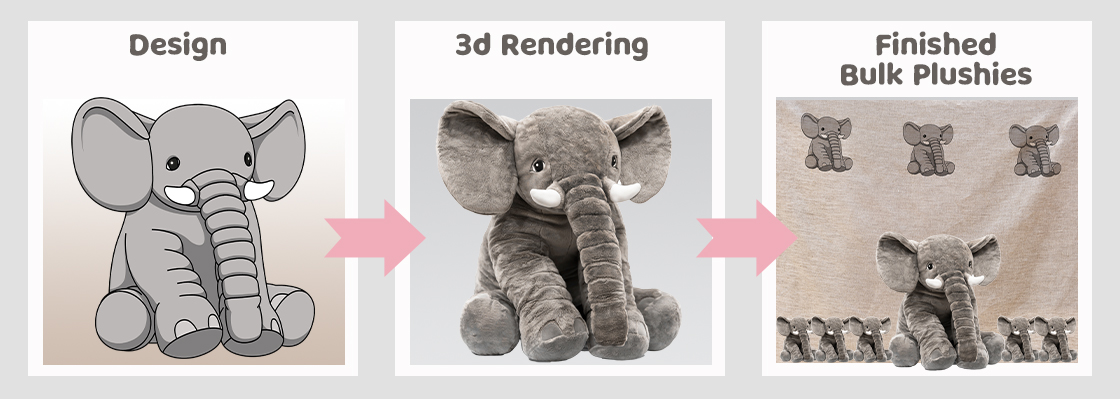 how to make elephant plush toy from design to finish product