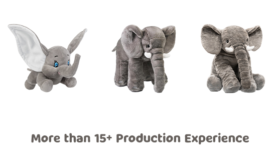 plush toys factory make more than 15+ production experience