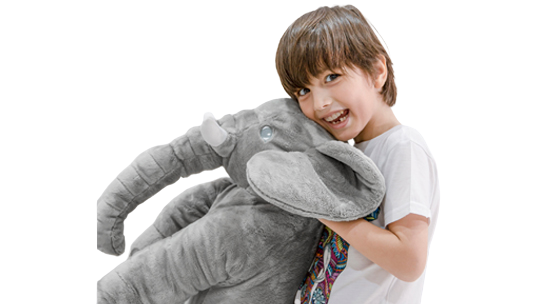 kids are like big stuffed animals elephant toys
