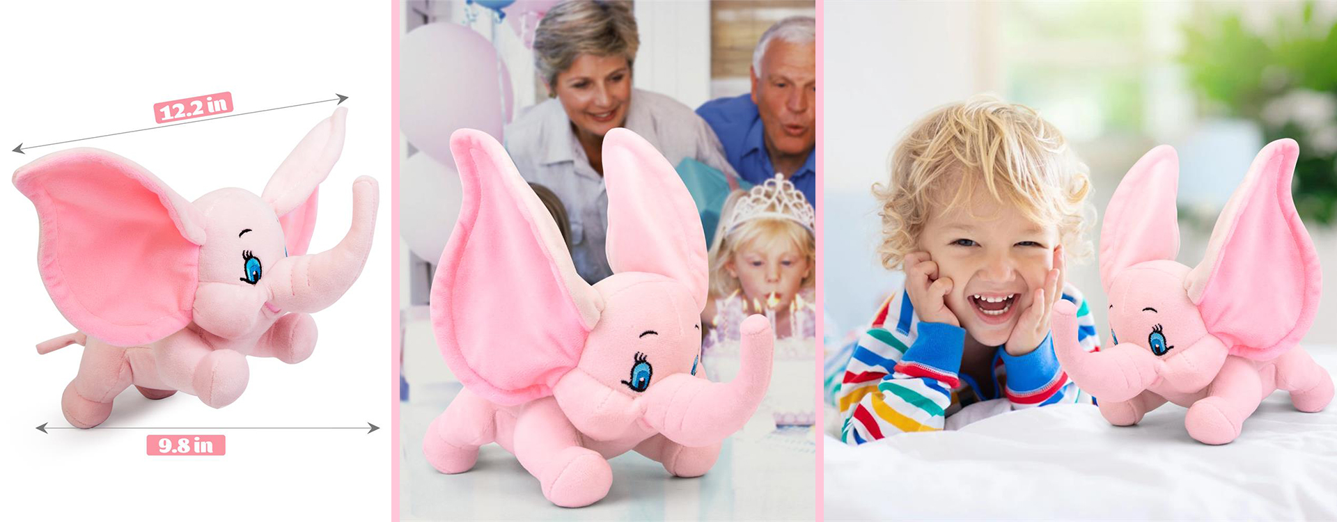 Customer Buying Pink Stuffed Elephant Use Experience