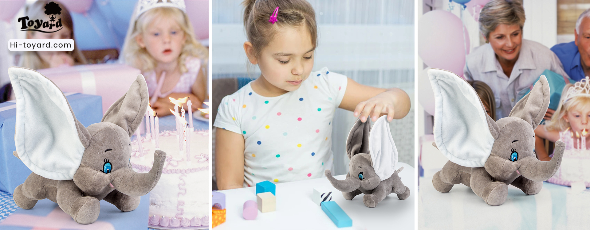 childs have fun Play with adorable elephant plush toy