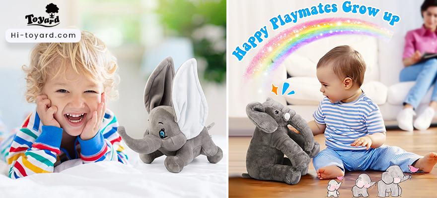 cute elephant soft toy used to provide comfort for babies