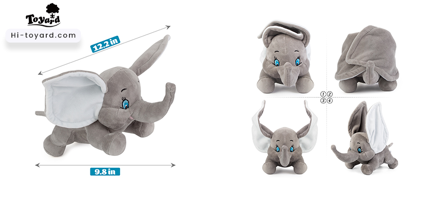 make a prototype of grey mini elephant plush toy