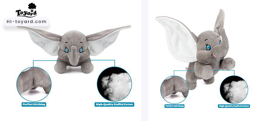 material selection for plush elephant