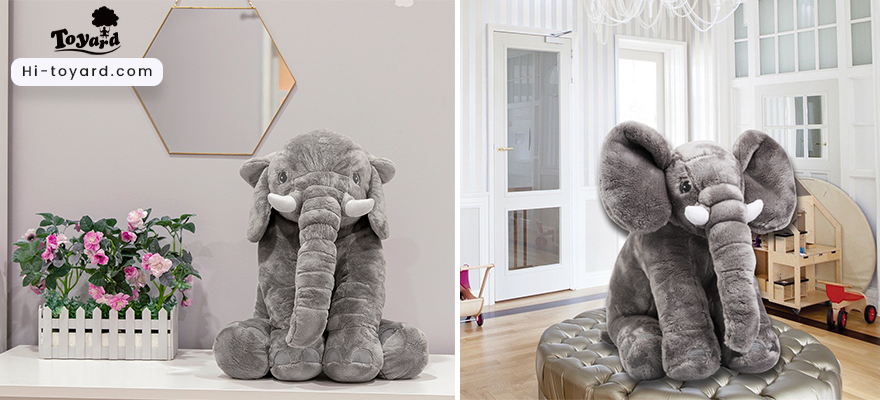 plush elephant as decoration purpose in home or shop