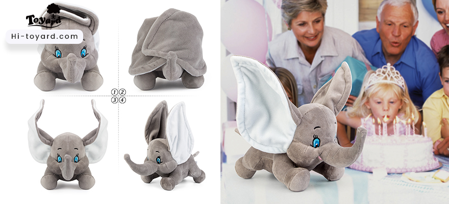 small grey elephant soft pillow is best selling plush toy
