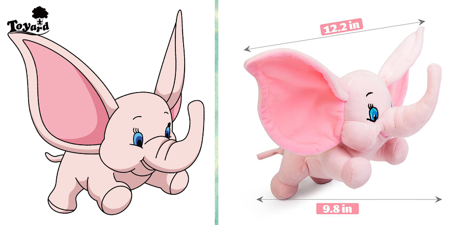 Cartoon plush elephants make in real product