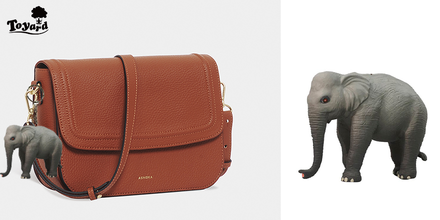 buy a wild elephant keychain to decorate bag
