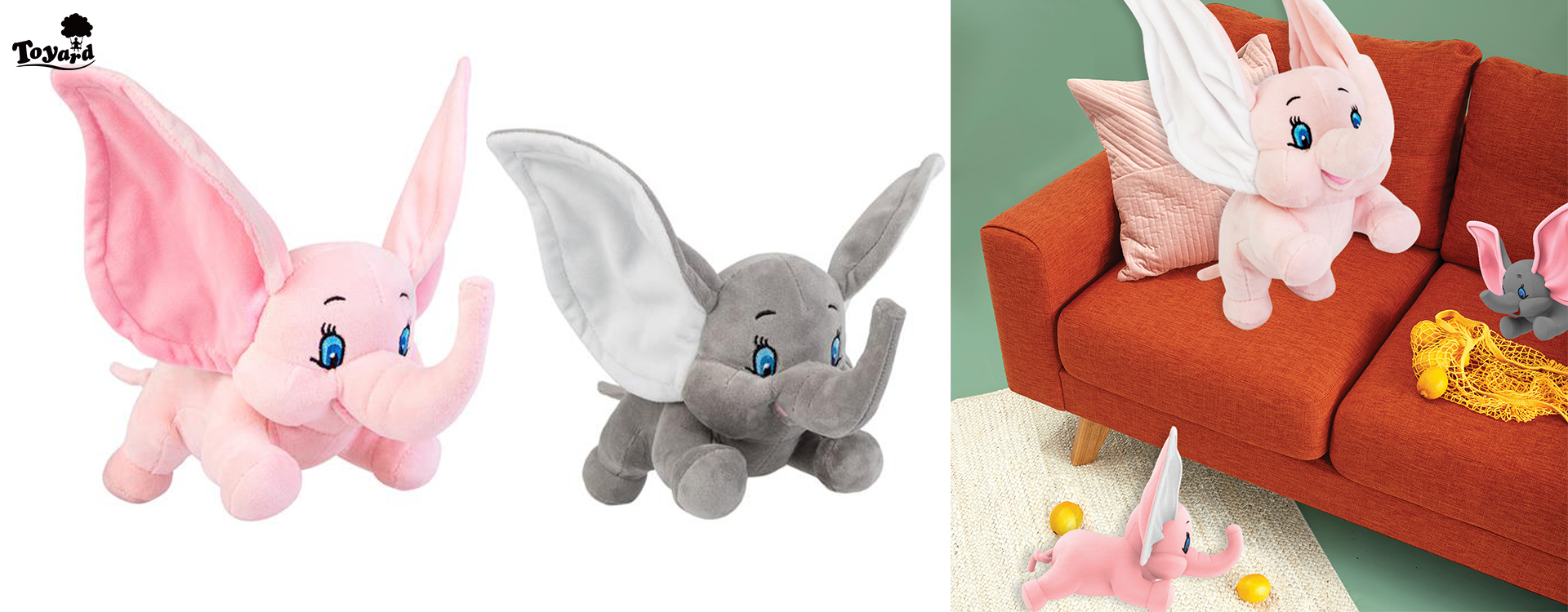 cute colored plushies have two colors pink and grey