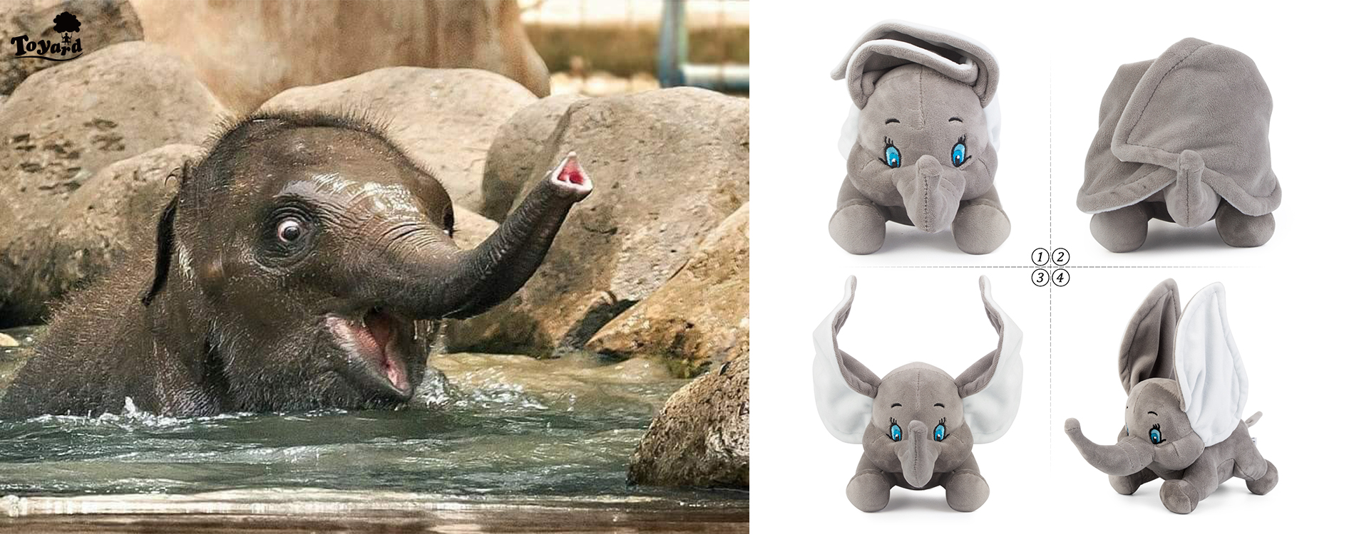 cute elephants toy design by the real small elephant