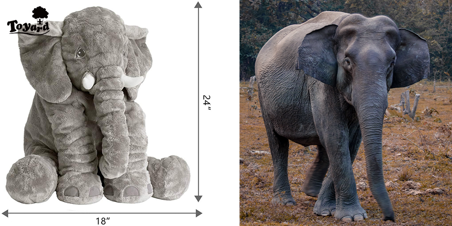 make stuffed toys big elephants to save elephant in danger