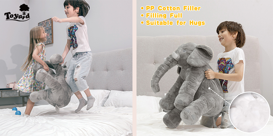 plush factory make cute fluffy elephants toys for boys and girls