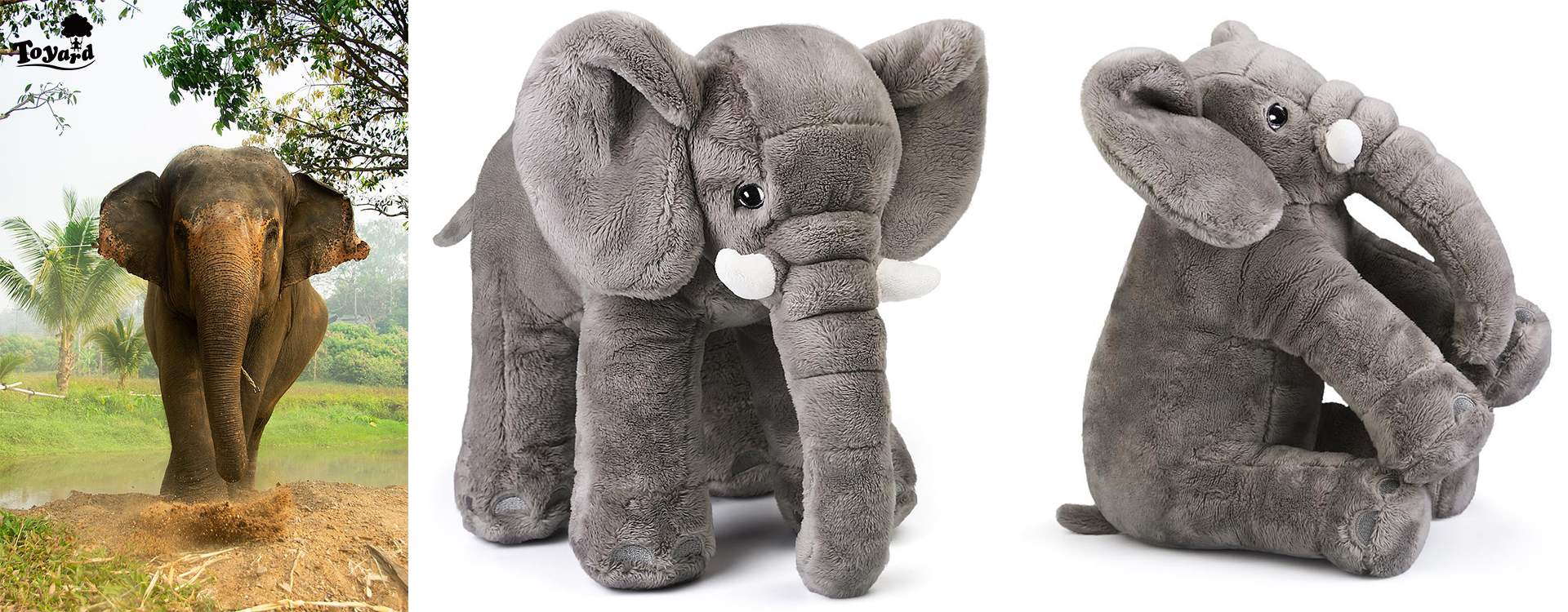 realistic elephant stuffed animal custom in Toyard