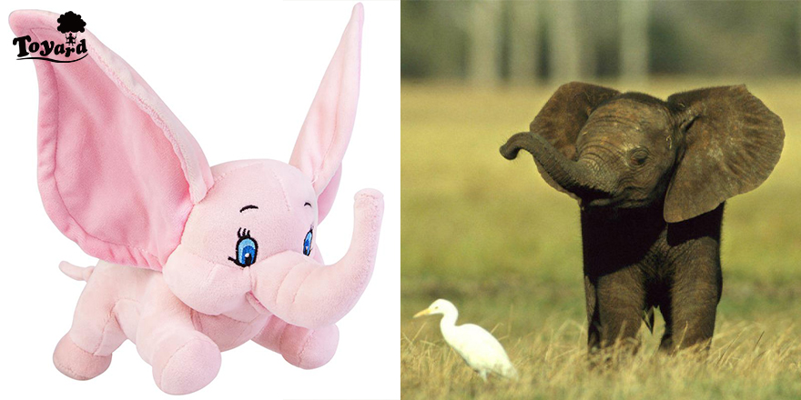 small-elephants stuffed animal make from real elephant