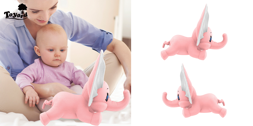 small pink elephant Plush toy is popular