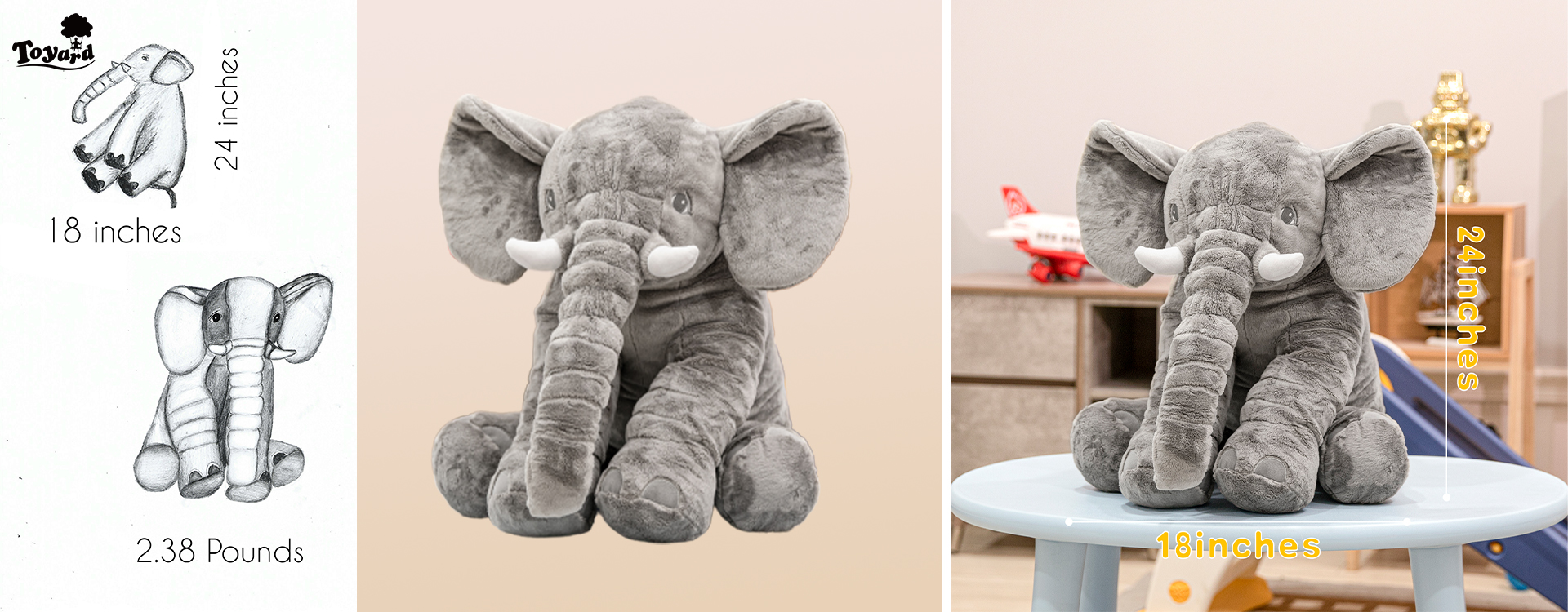 soft elephant toy from sketch to finished product