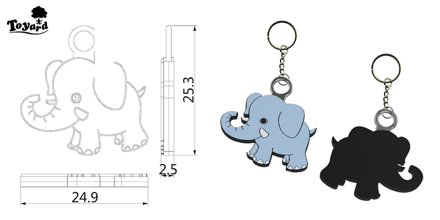 supplier make minion elephant keychain from designer pictures